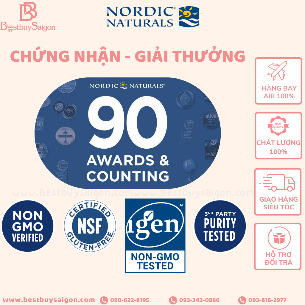 Kẹo dẻo DHA Nordic 30 viên 600mg  cho bé 2-6 tuổi hàng chuẩn Mỹ