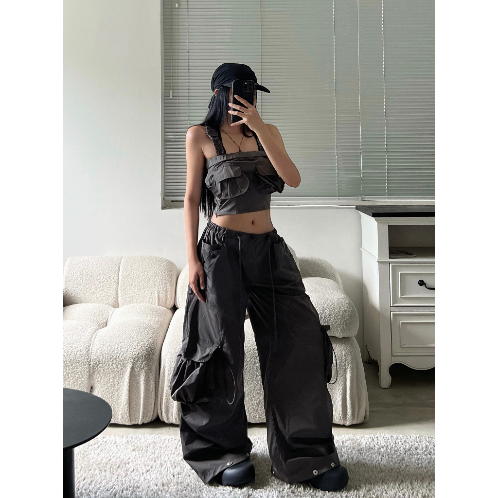 Áo dù nâu rêu HeartBurn