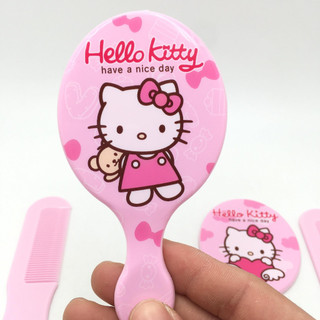Set gương lược mini bỏ túi hình Hello Kitty , Doremon