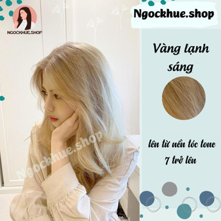 Thuốc nhuộm tóc vàng lạnh sáng + tặng kèm trợ dưỡng - Ngọc Khuê shop
