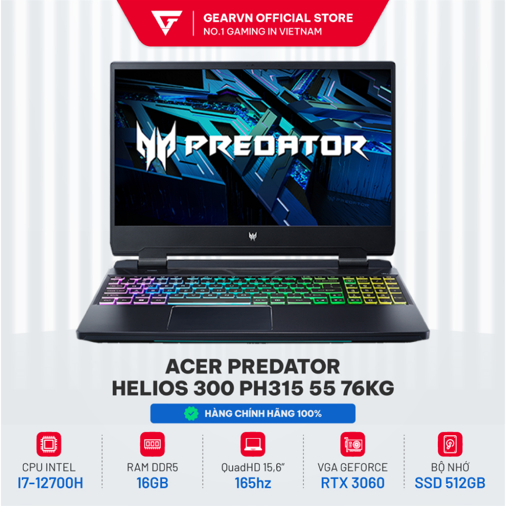 Laptop gaming Acer Predator Helios 300 PH315 55 76KG