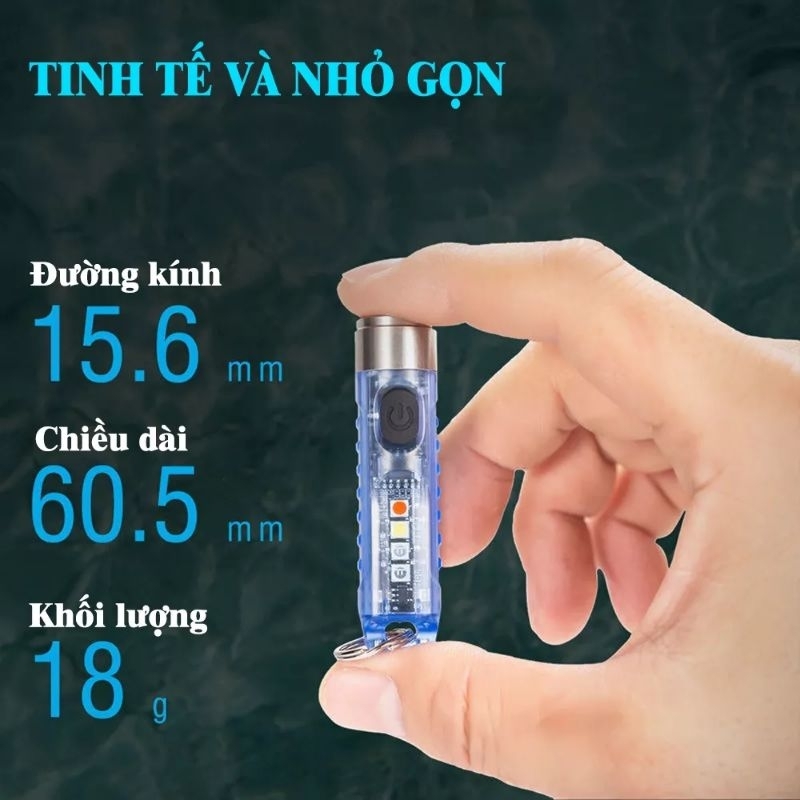 ĐÈN PIN MINI MÓC KHÓA S11,S12- siêu sáng, chống nước