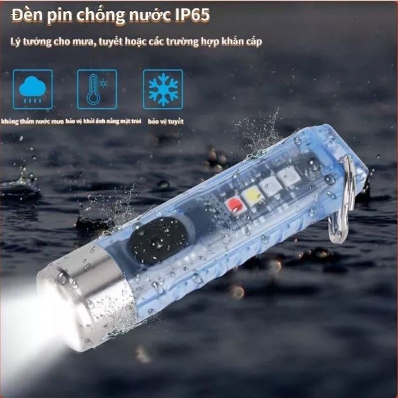 ĐÈN PIN MINI MÓC KHÓA S11,S12- siêu sáng, chống nước