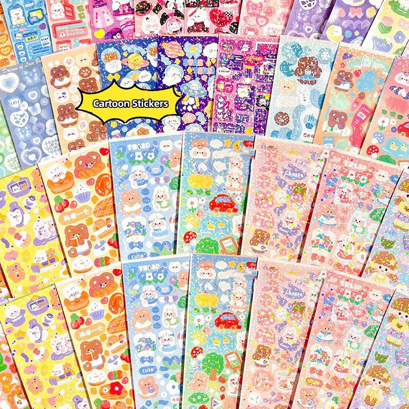 💕🌈COMBO Sticker Hologram Dán Trang Trí Hình Hoạt Hình Đáng Yêu💕
