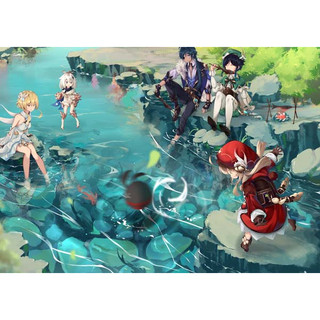 Poster genshin impact giấy ảnh đẹp size a4 a5 a6 no.2