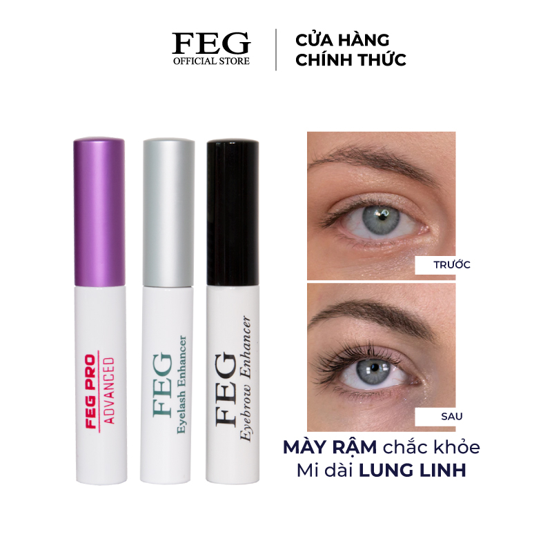 Combo 3 Cây Dưỡng Mi Ngày, Đêm Và Dưỡng Lông Mày FEG - 3ml/ lọ