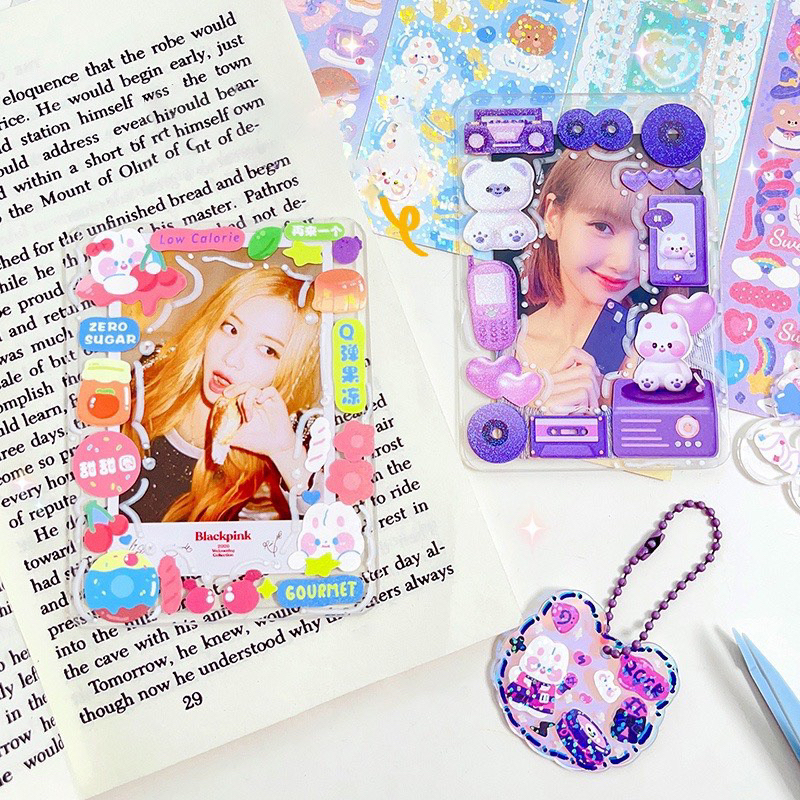 💕🌈COMBO Sticker Hologram Dán Trang Trí Hình Hoạt Hình Đáng Yêu💕