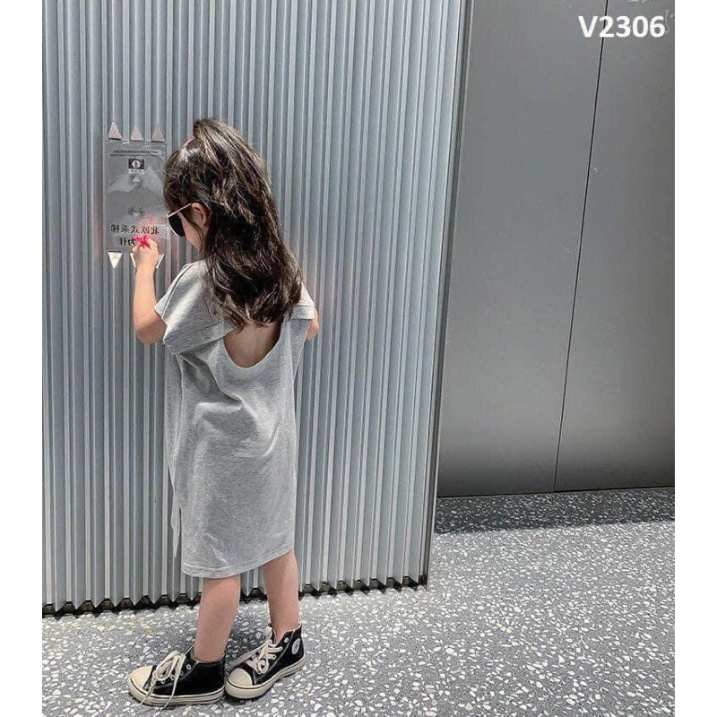 V205 đầm bé gái chất thun cotton mềm mịn 12-38kg nhà mộc baby v205