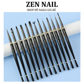 Cọ nail , cọ vẽ móng 9 cây, Bộ dụng cụ nail cơ bản [ Bán Lẻ ]