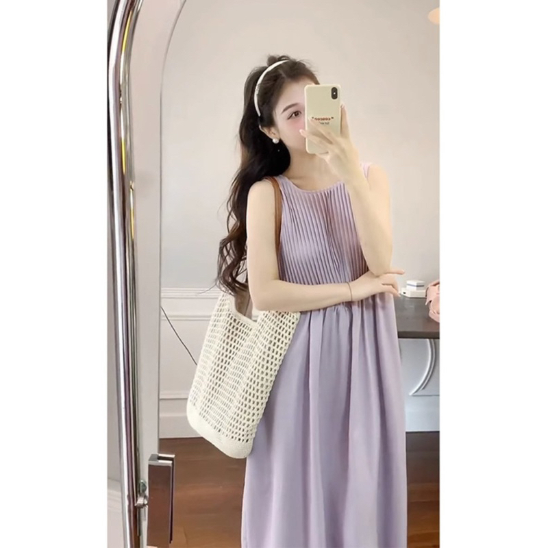 Váy tím Basic Hàn Quốc
