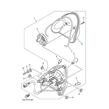 CHỤP ĐÈN HẬU JUPITER MX CHÍNH HÃNG YAMAHA 2S0H474310