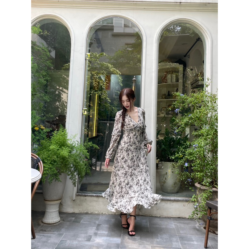 Váy hoa voan li nhỏ