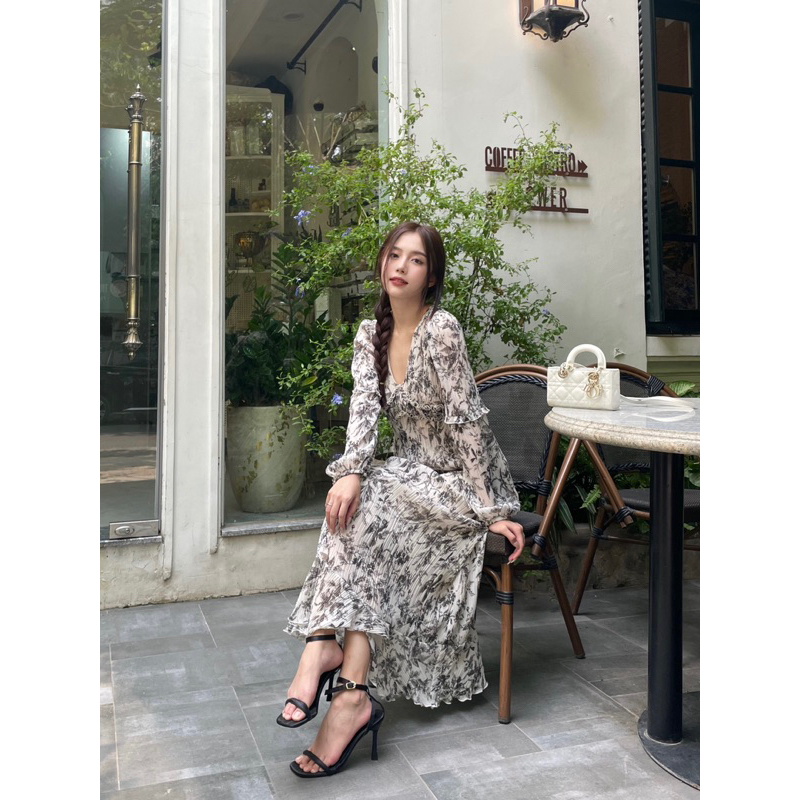 Váy hoa voan li nhỏ