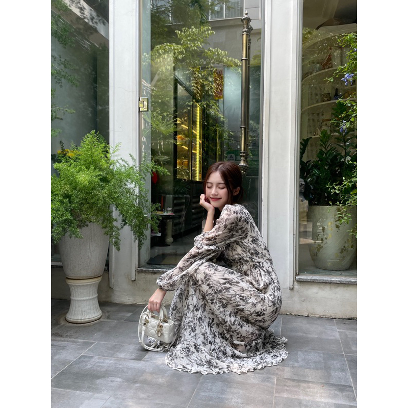 Váy hoa voan li nhỏ