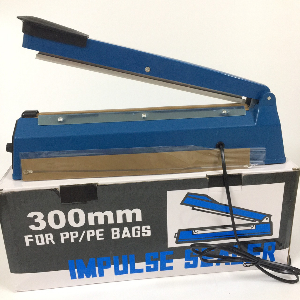 Máy dán, hàn miệng túi nilon đóng gói thực phẩm dập tay - dài 30cm mối hàn 3mm, máy ép túi bóng bền đẹp