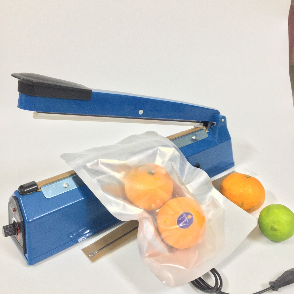 Máy dán, hàn miệng túi nilon đóng gói thực phẩm dập tay - dài 30cm mối hàn 3mm, máy ép túi bóng bền đẹp