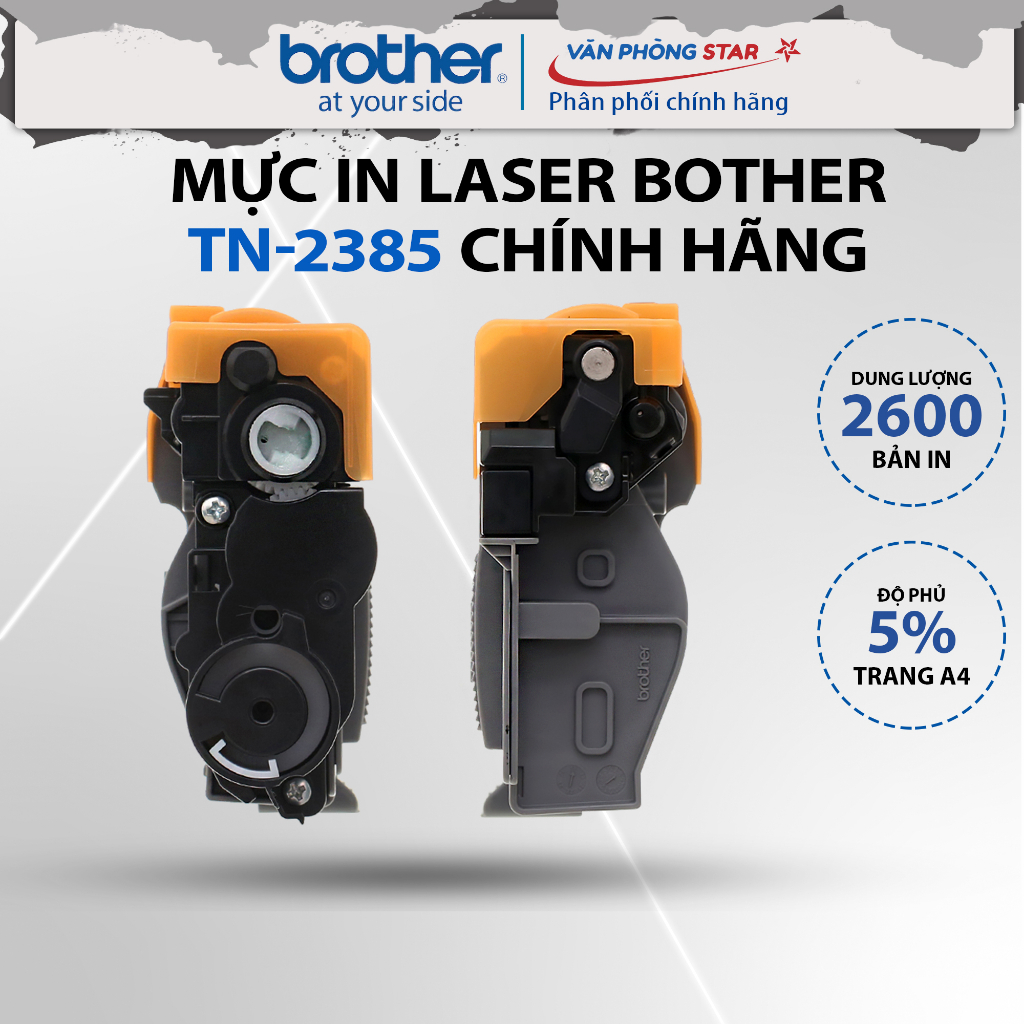 Mực in laser trắng đen Brother TN-2385 chính hãng