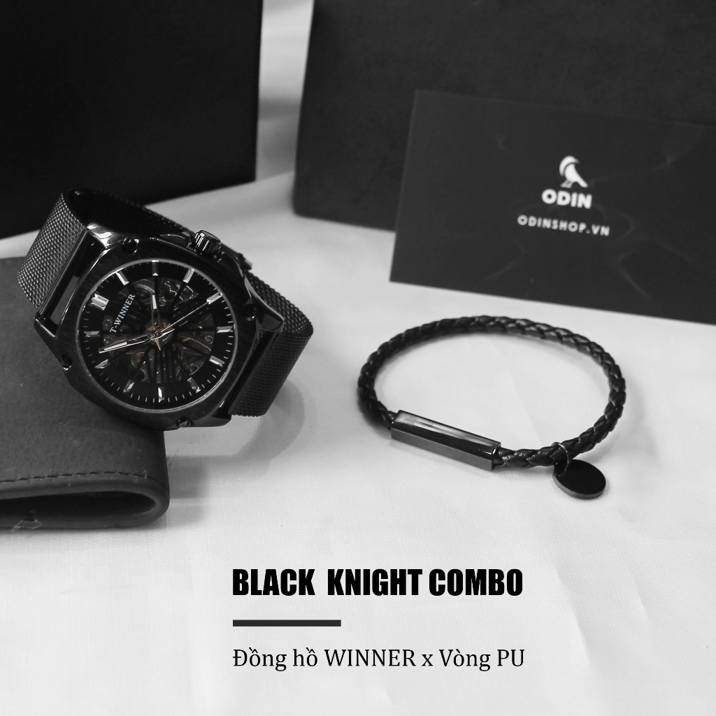 Đồng hồ cơ x vòng da pu leather bar - Sale up 30% - Bảo hành 12 tháng