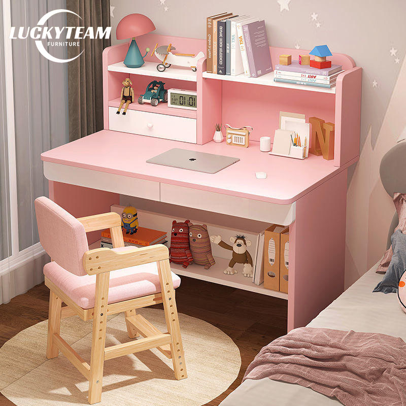 Bàn học gỗ kèm kệ sách,bàn học sinh cao cấp, Gỗ MDF cao cấp được sơn phủ melamine chống thấm,green home