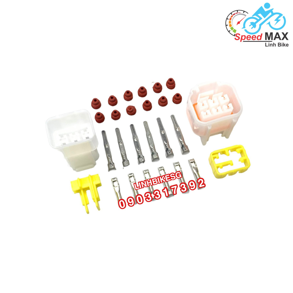 Bộ Jack 6P dành cho xe điện, xe máy chống nước thông dụng