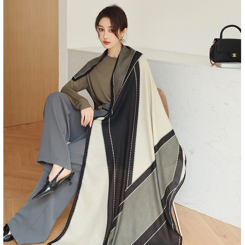 Khăn choàng lụa dài màu sắc 90x180cm thy thy store