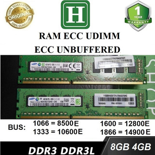 Ram ECC UDIMM/ECC Unbuffered 8GB, 4GB DDR3 bus 12800E, 10600E và 8500E, ram zin siêu bên và ổn định, bảo hành 1 năm