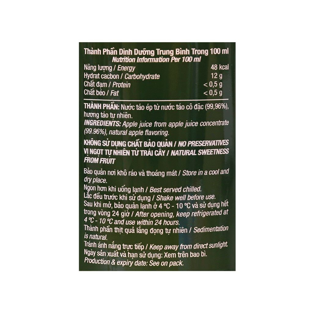 Thùng 24 chai nước táo TH TRUE JUICE 350ml / Lốc 6 chai nước táo TH TRUE JUICE 350ml