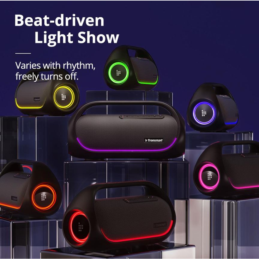 Loa không dây Tronsmart Bang Công suất 60W, Siêu bass, Bluetooth 5.0, Led hiệu ứng, chống nước IPX6, chỉnh EQ qua APP