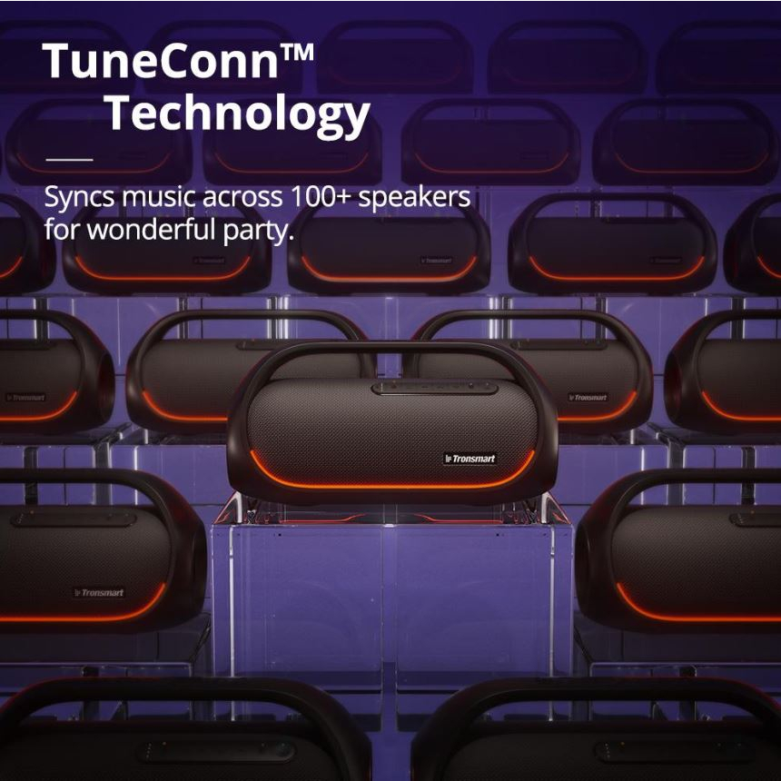 Loa không dây Tronsmart Bang Công suất 60W, Siêu bass, Bluetooth 5.0, Led hiệu ứng, chống nước IPX6, chỉnh EQ qua APP