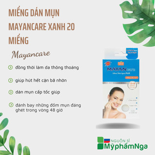 Miếng Dán Mụn MayanCare Xanh xẹp gom mụn cấp tốc