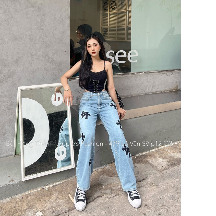 Quần jeans thêu chrome he-art.s