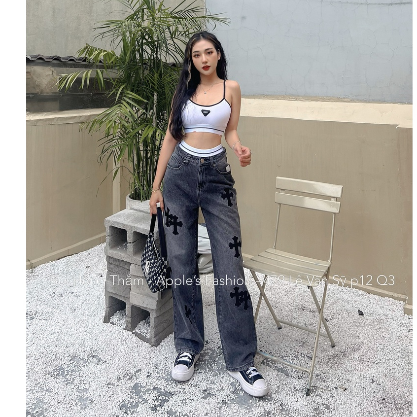 Quần jeans thêu chrome he-art.s