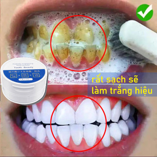  Bột tẩy trắng răng bột tẩy răng tẩy trắng răng 50g Làm trắng răng Tẩy vết ố vàng Làm sạch răng miệng 