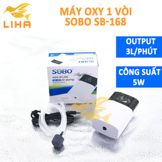 Máy oxy tích điện 1 vòi sobo sb-168 - máy sủi khí oxi cho hồ cá