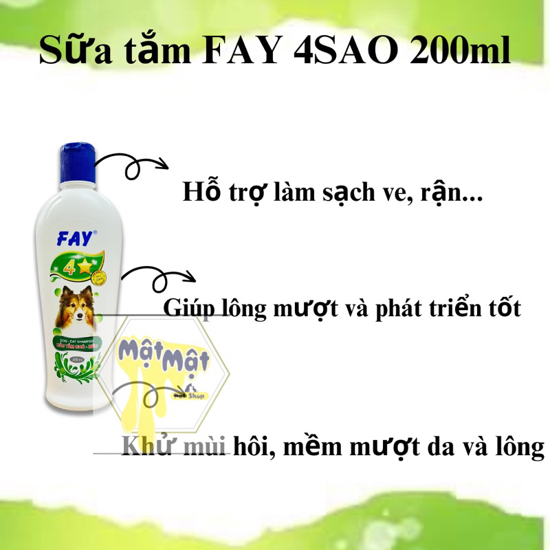 Sữa tắm Fay 4sao 200ml