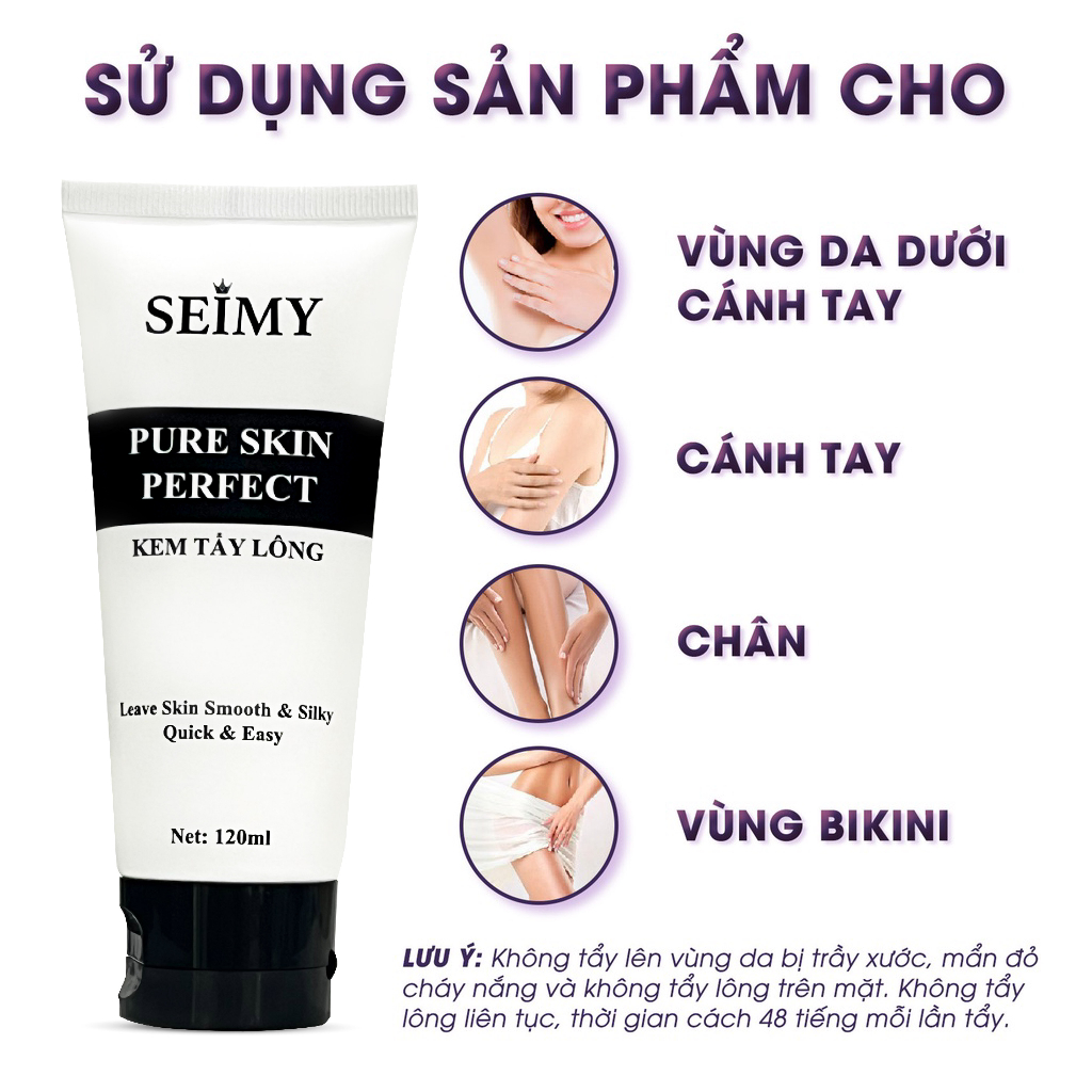 Combo Kem Tẩy Lông Seimy - Pure Skin Perfect 120ml