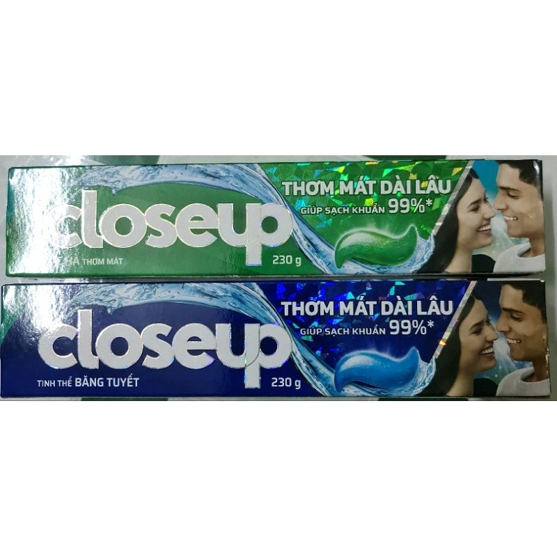 Kem Đánh Răng Closeup Băng Tuyết, Bạc Hà Kèm bàn chải đánh răng Hộp 230g