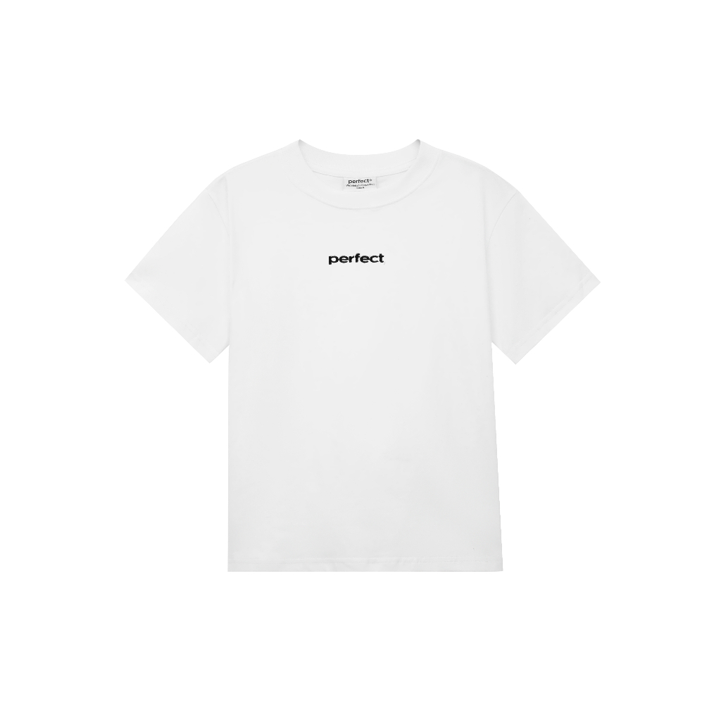 Áo thun baby tee thêu chữ Perfect giữa, vải cotton premium dày dặn chuẩn form
