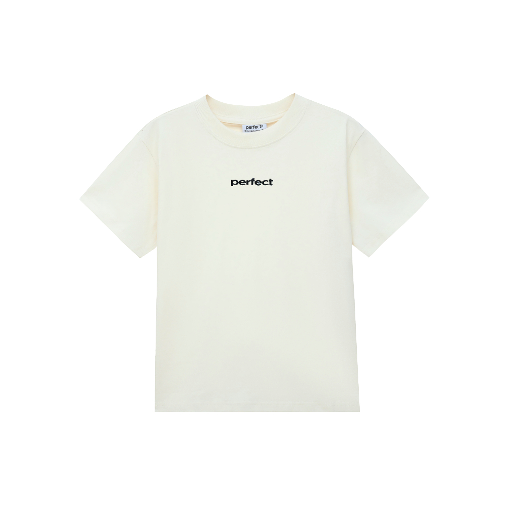 Áo thun baby tee thêu chữ Perfect giữa, vải cotton premium dày dặn chuẩn form