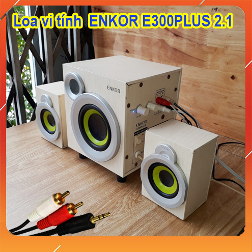 Loa vi tính ENKOR E300PLUS 2.1  Công suất 20W màu trắng trang nhã