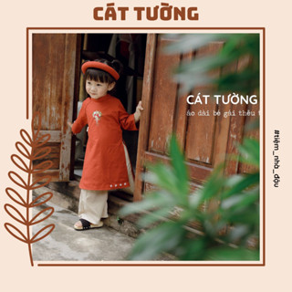 [Tiệm nhà Đậu] Cát Tường - Áo dài bé gái thiết kế cao cấp - thêu tay - không kèm mấn