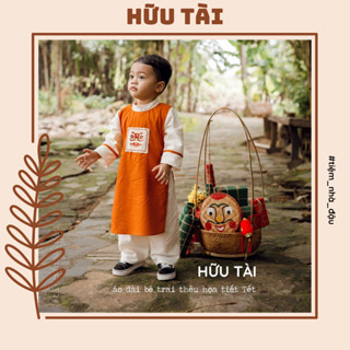 [Tiệm nhà Đậu] Hữu Tài - Áo dài bé trai thiết kế cao cấp - thêu tay