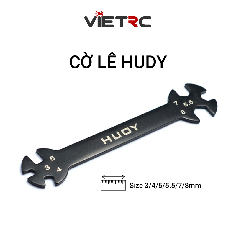 Cờ lê HUDY 6 cỡ 3 / 4 / 5.5 / 5 / 7 / 8mm