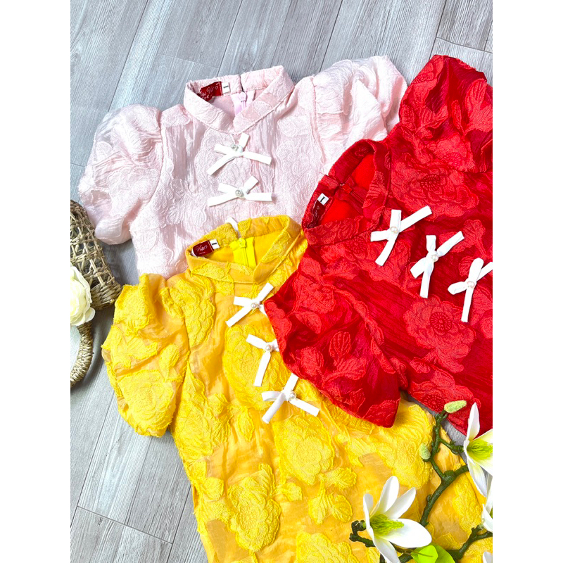 Áo dài bé gái chất liệu cao cấp -AADAN 5