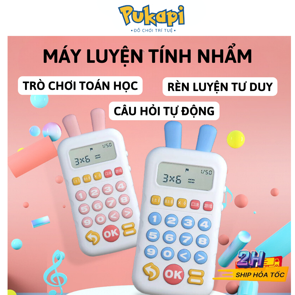 Máy Tính Cầm Tay Thông Minh Cao Cấp Luyện Tính Nhẩm Giúp Bé Học Toán PUKAPI