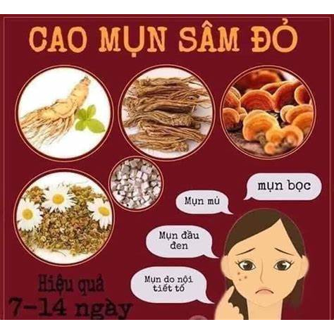 Cao sâm mụn đỏ 36 vị chính hãng - Hộp lớn 15gram - cao mụn sâm đỏ 36 vị chính hãng FREESHIP