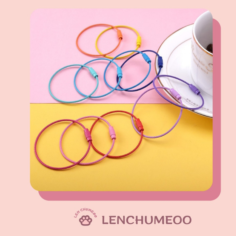 Vòng Thép Tròn Nhiều Màu 50mm Tự Làm Móc Khóa