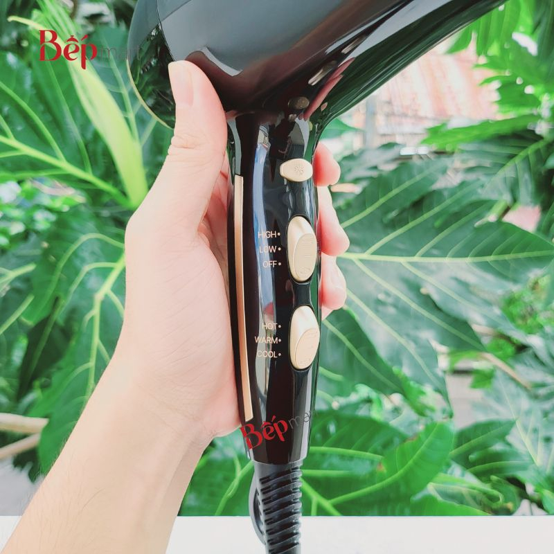 Máy sấy tóc Locknlock Perfect Care Hair Dryer ENA156BLK - 2 tốc độ 3 mức nhiệt - bepmart - hàng chính hãng