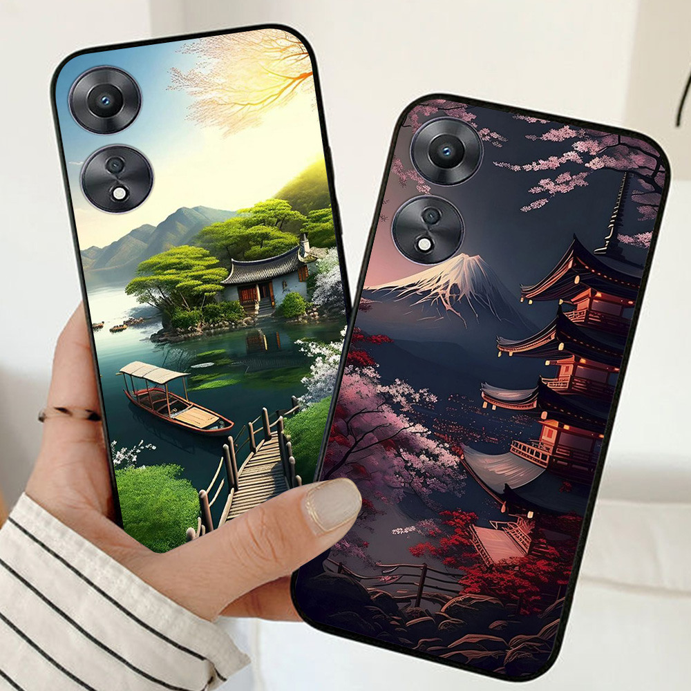 Ốp lưng oppo a78 5g / oppo a58 / realme c55 / a78 / a58 5g  in hình phong cảnh nhật trung