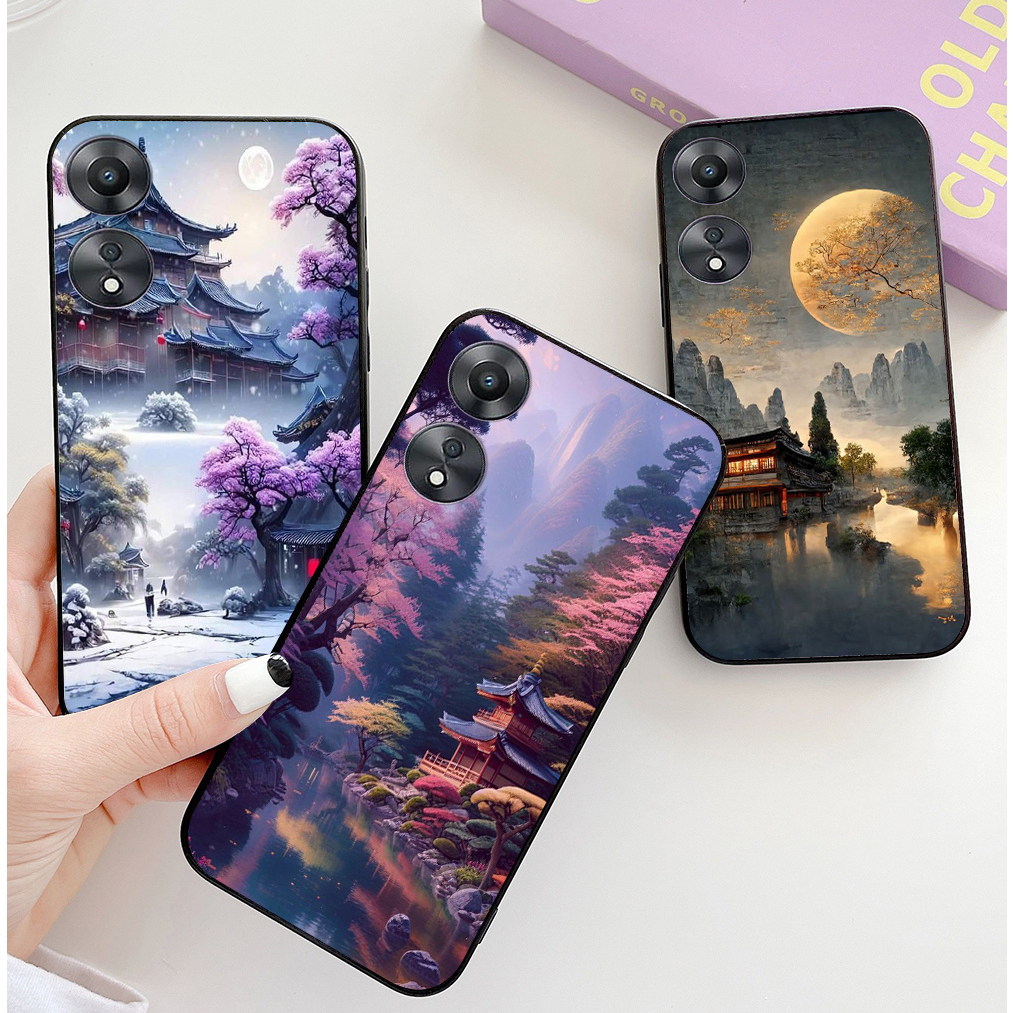 Ốp lưng oppo a78 5g / oppo a58 / realme c55 / a78 / a58 5g  in hình phong cảnh nhật trung
